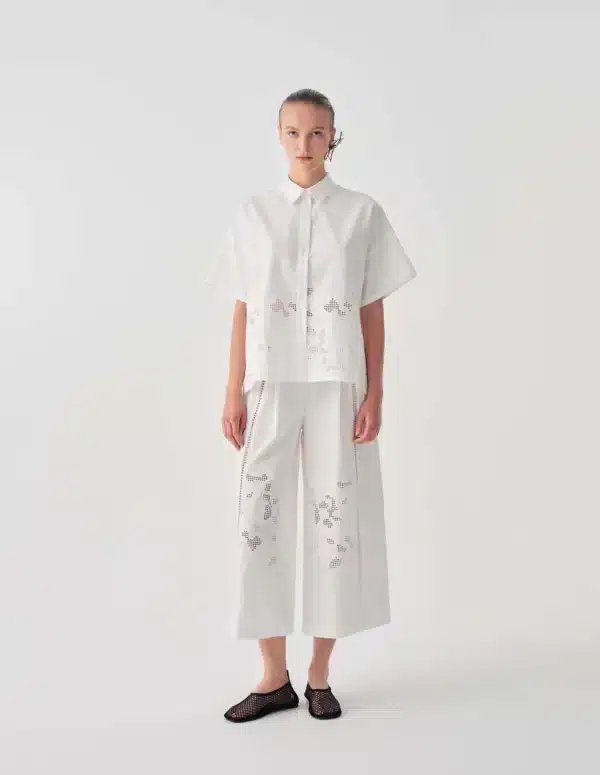 Pantalón Cropped Blanco